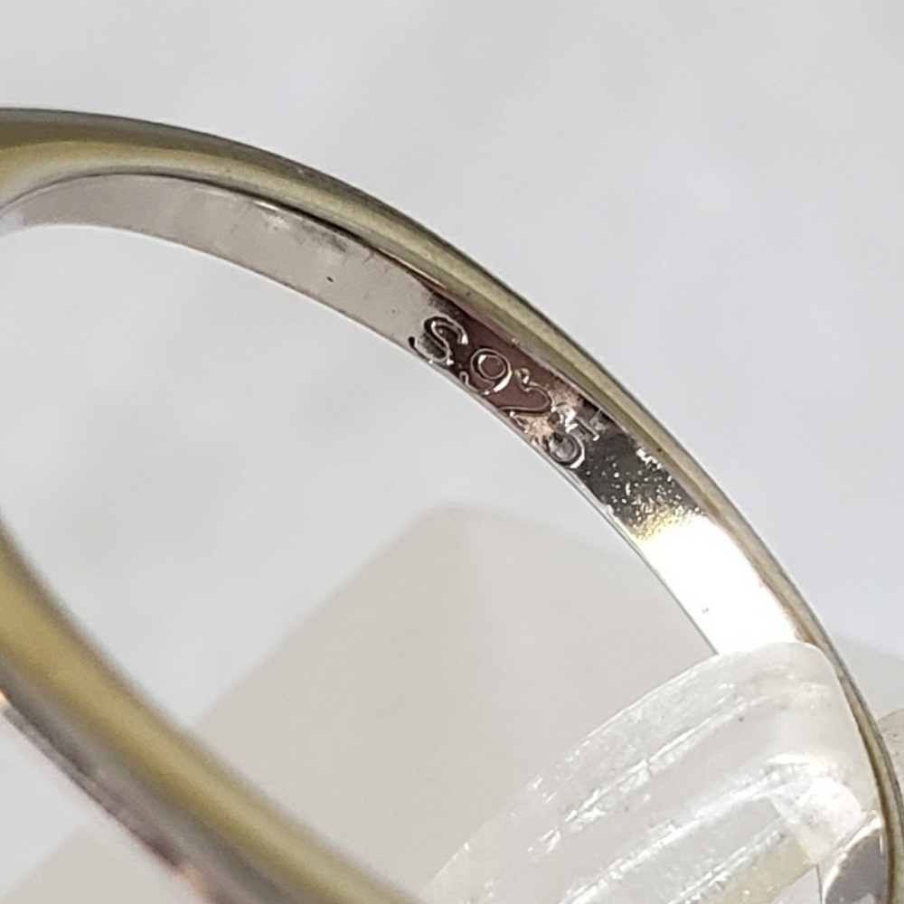 Sterling Princess Cut Acqua Ring - Picture 6 of 8